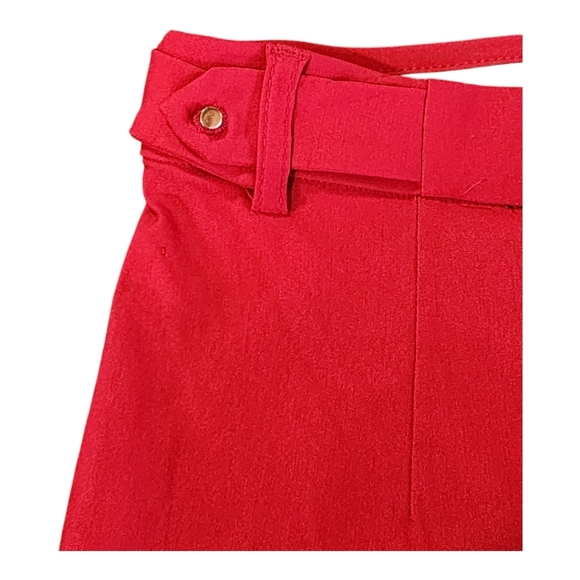 Violets & Roses Red Slim Fit Pants Size 6/28 Stretch Rayon Blend Office Wear - Picture 5 of 7